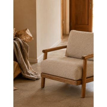 Tallow upholstered bench